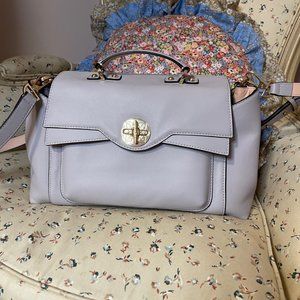 Femme du Cupcake Bel-Air Satchel in light grey leather